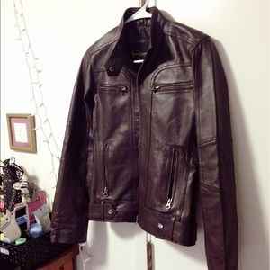 Lamb-skin leather jacket